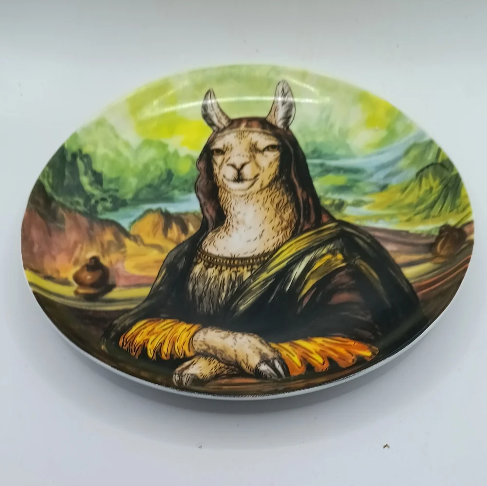 Dapper Animal Mona Lisa Llama Portrait Rachel Koslowski